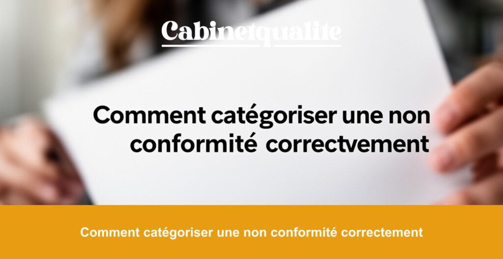 Comment catégoriser une non conformité correctement