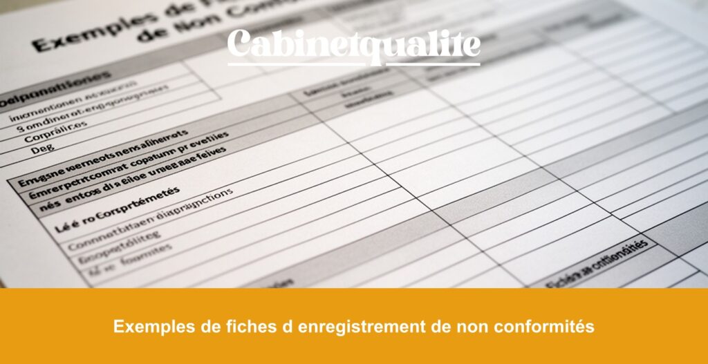 Exemples de fiches d enregistrement de non conformités