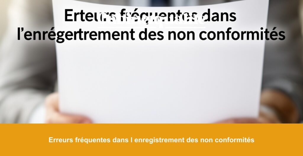 Erreurs fréquentes dans l enregistrement des non conformités