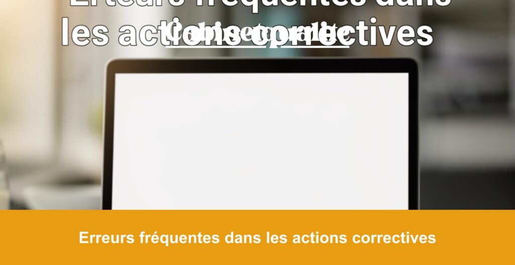 Erreurs fréquentes dans les actions correctives