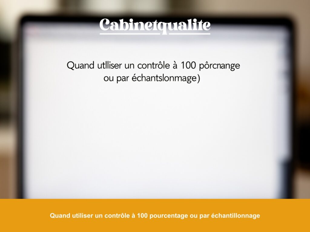 Quand utiliser un contrôle à 100 pourcentage ou par échantillonnage