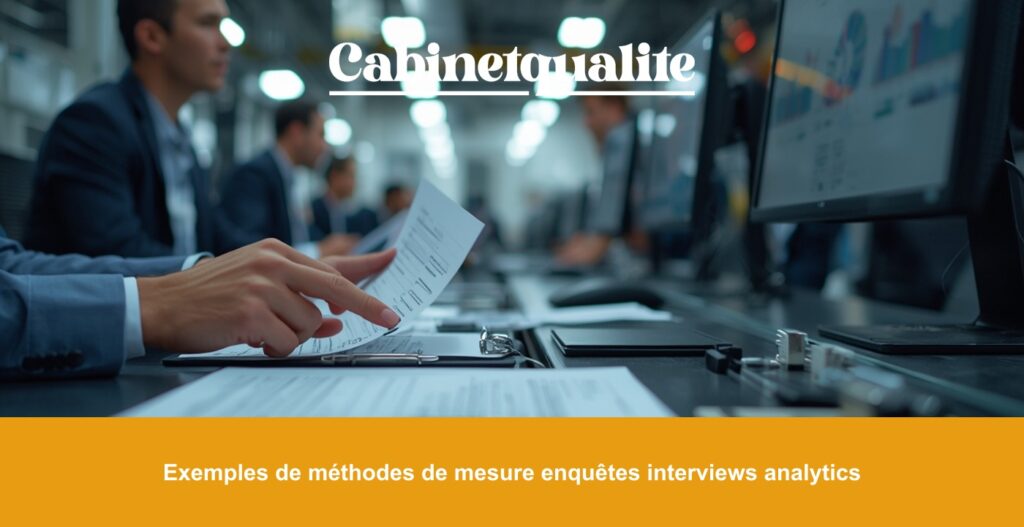 Exemples de méthodes de mesure enquêtes interviews analytics